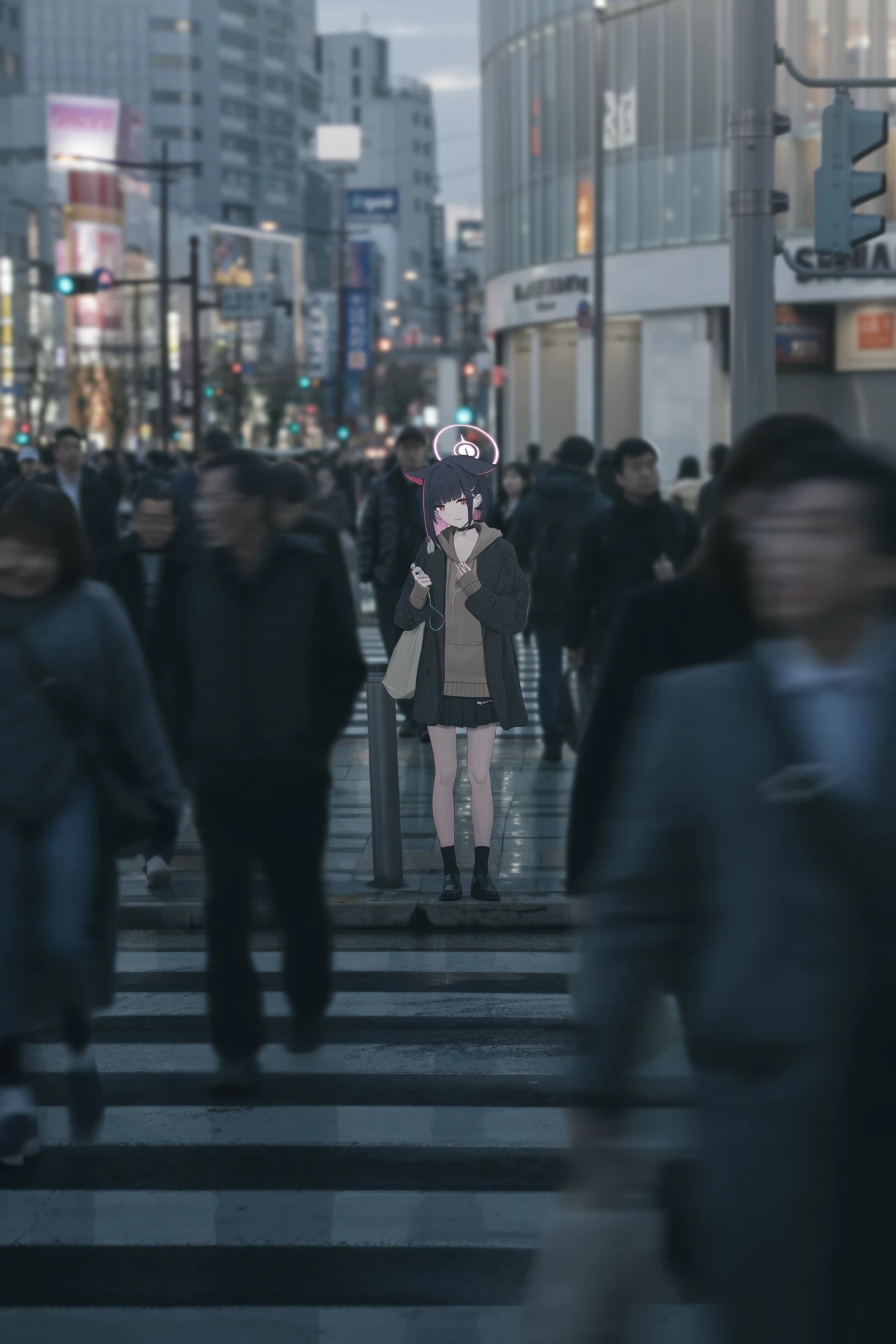 Anime city crosswalk — official OpenMOSS Base example